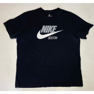 Nike Boston Graphic T-shirt Men Large Black Short Sleeve